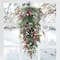 Glitzhome® 28"H Christmas Red Pomegranate Berry & Holy Leaf Teardrop